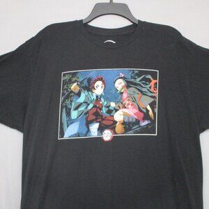 Demon‎ Slayer Graphic Print T-Shirt Black Men Size | XL